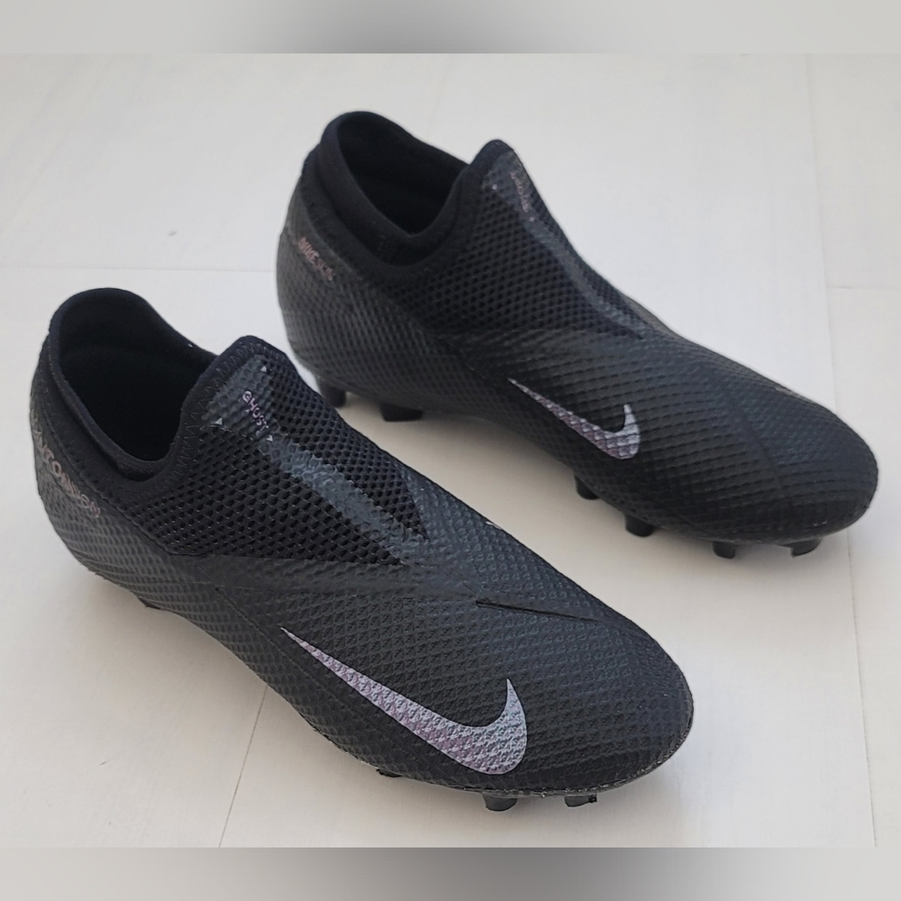 Size 5 Nike Phantom Vision 2 II Pro FG Soccer Cleats Ghost CD4156-010 VSN Black